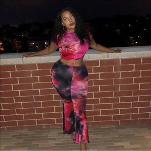 Custom 2 piece tie dye outfit